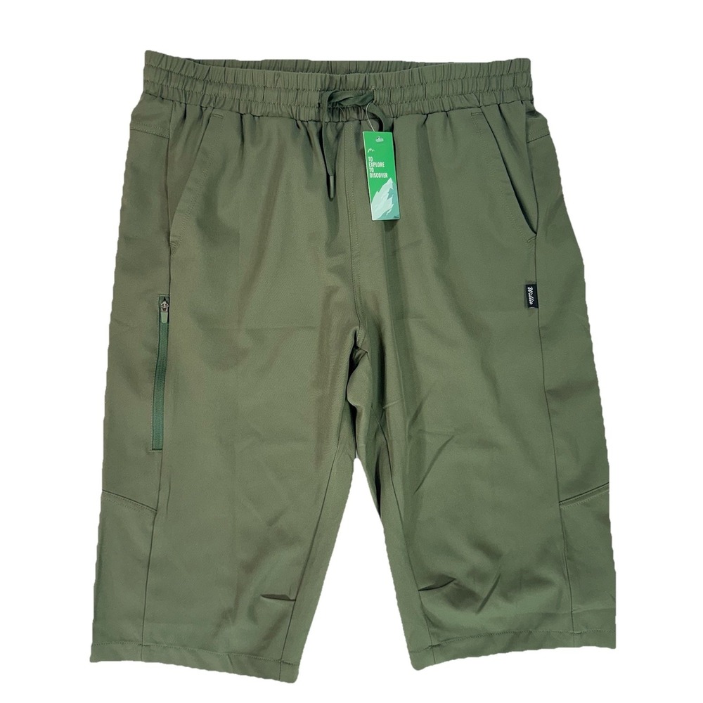 NWT Willit Men's Hiking Shorts Large Olive Green Stretch Quick Dry Trail Travel